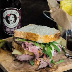 receta de bocadillo rústico con roast beef