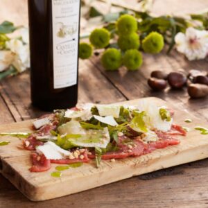 receta de carpaccio de tenera con AOVE