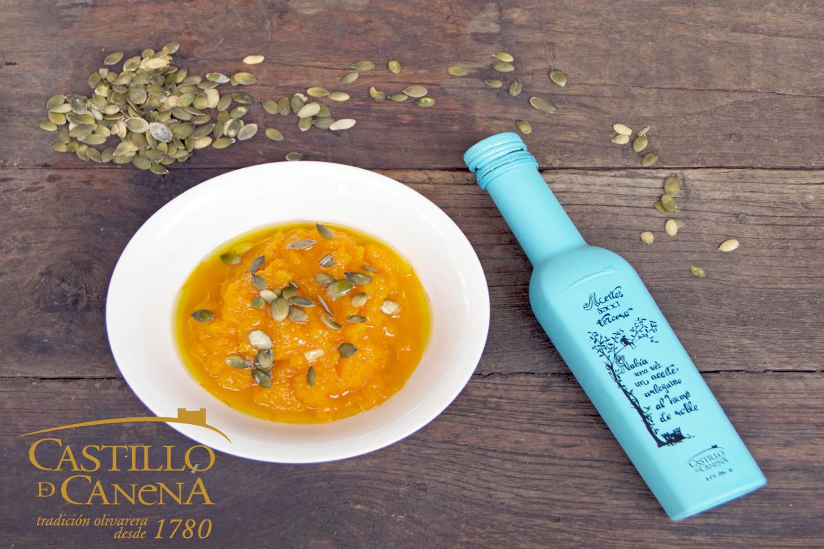 receta de crema de calabaza con canela y aceite de oliva