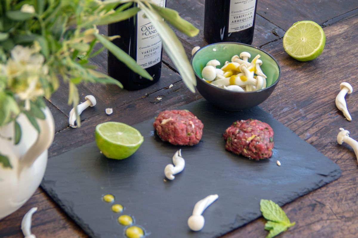 receta de steak tartar con AOVE