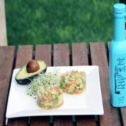 receta de tartar de salmón ahumado con vermout y AOVE